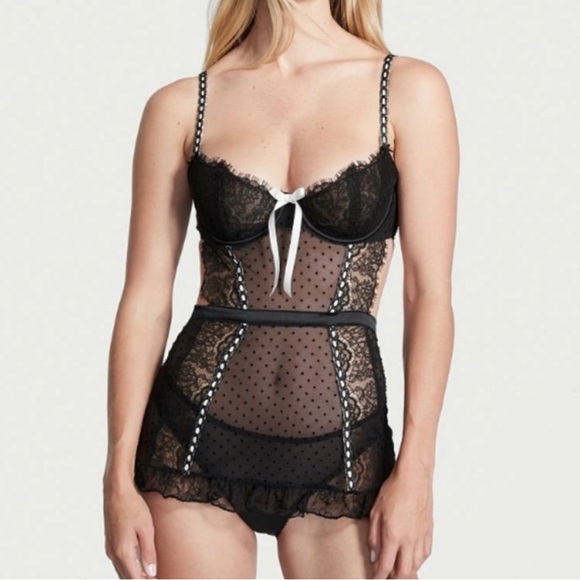NWT Victoria Secret Very Sexy Open Back Babydoll Apron Lingerie - Picture 1 of 7